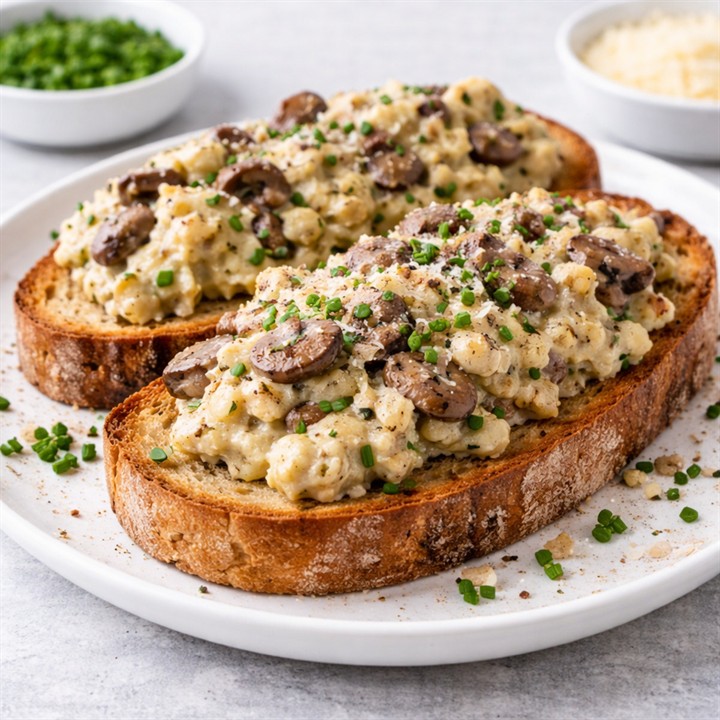 Mushroom Scrambled Eggs